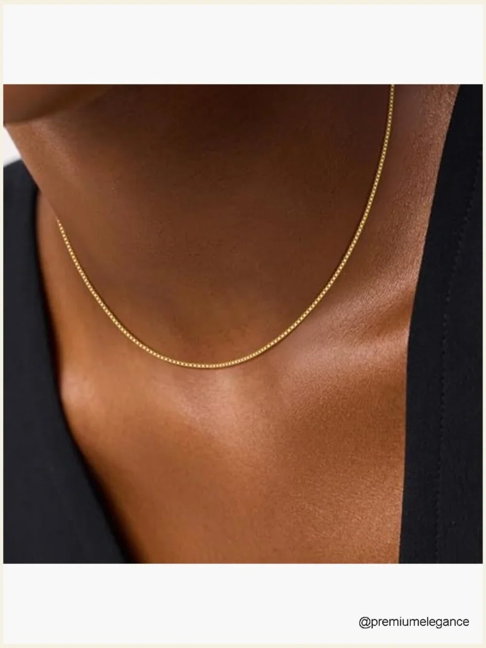 18K Gold Plated 925 Sterling Silver 1.2mm Box Chain Necklace Lobster Claw